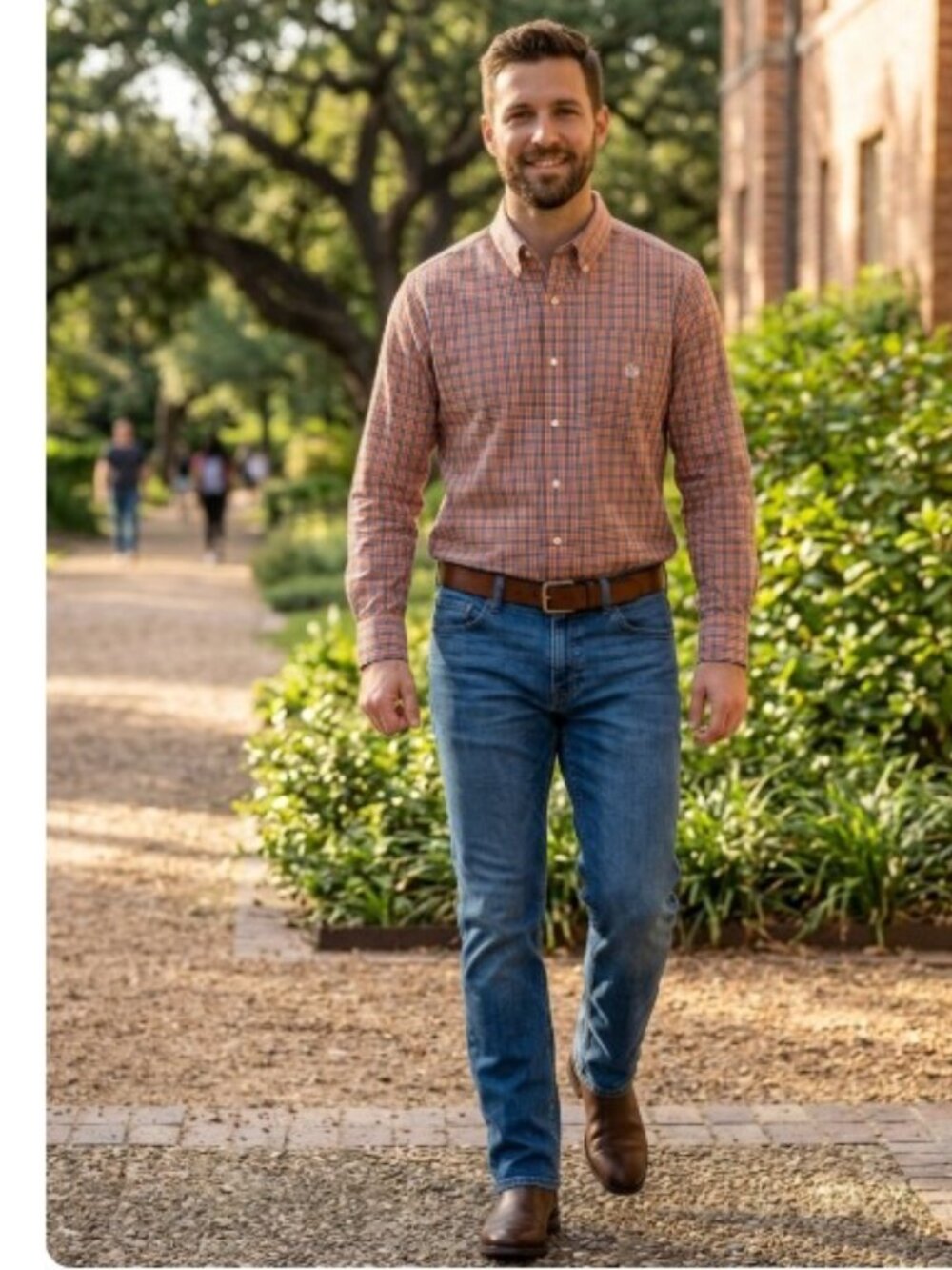 CHAPS Easy Care Men's Long-Sleeve Plaid Button-Down Shirt